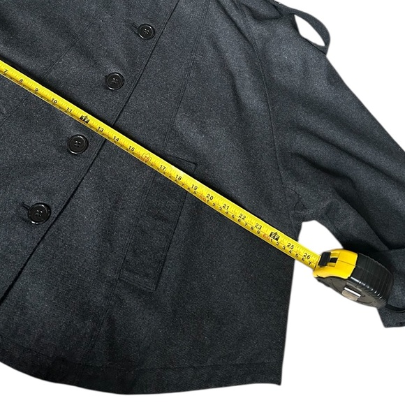 Sandro - Wool blend - Gray Button-Front Cape Coat - Medium - Picture 10 of 13